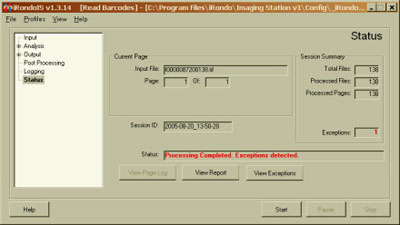 iRondo status screen